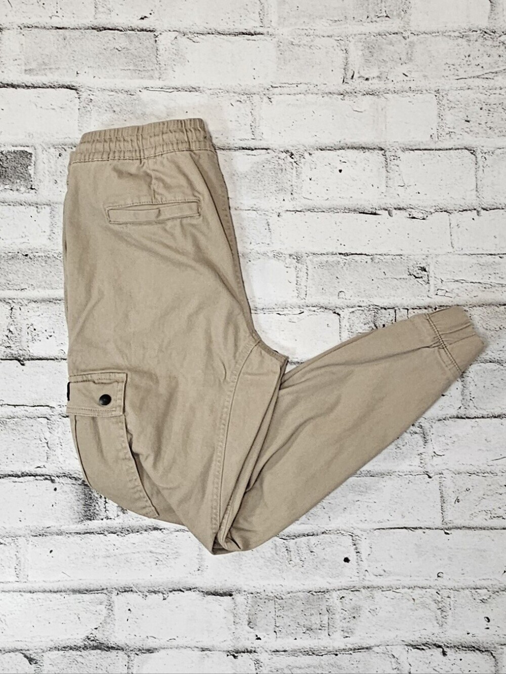 Silver Jeans Co Collin Cargo Jogger Pants Khaki Stretch Utility Casual